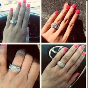 1CT TW BAGUETTE & ROUND DIAMOND WEDDING RING